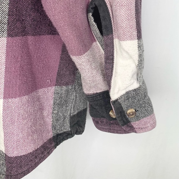 WEEDS Grey Purple Cream Flannel Women’s Size Large Excellent PreOwned Condition - Picture 5 of 7